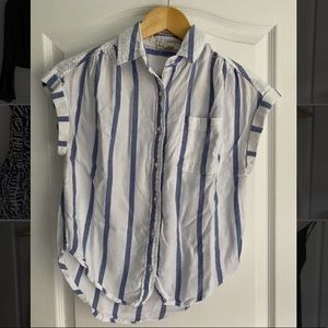 Striped Button-up Short Sleeve